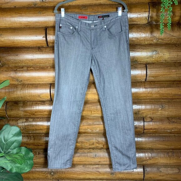 Ag Adriano Goldschmied Denim - AG Adriano Goldschmeid The Stilt 31R Gray Wash Denim Jeans Straight Skinny Leg